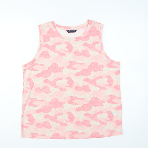 Marks and Spencer Women’s Orange Camouflage Sleeveless Tank Top Size 12