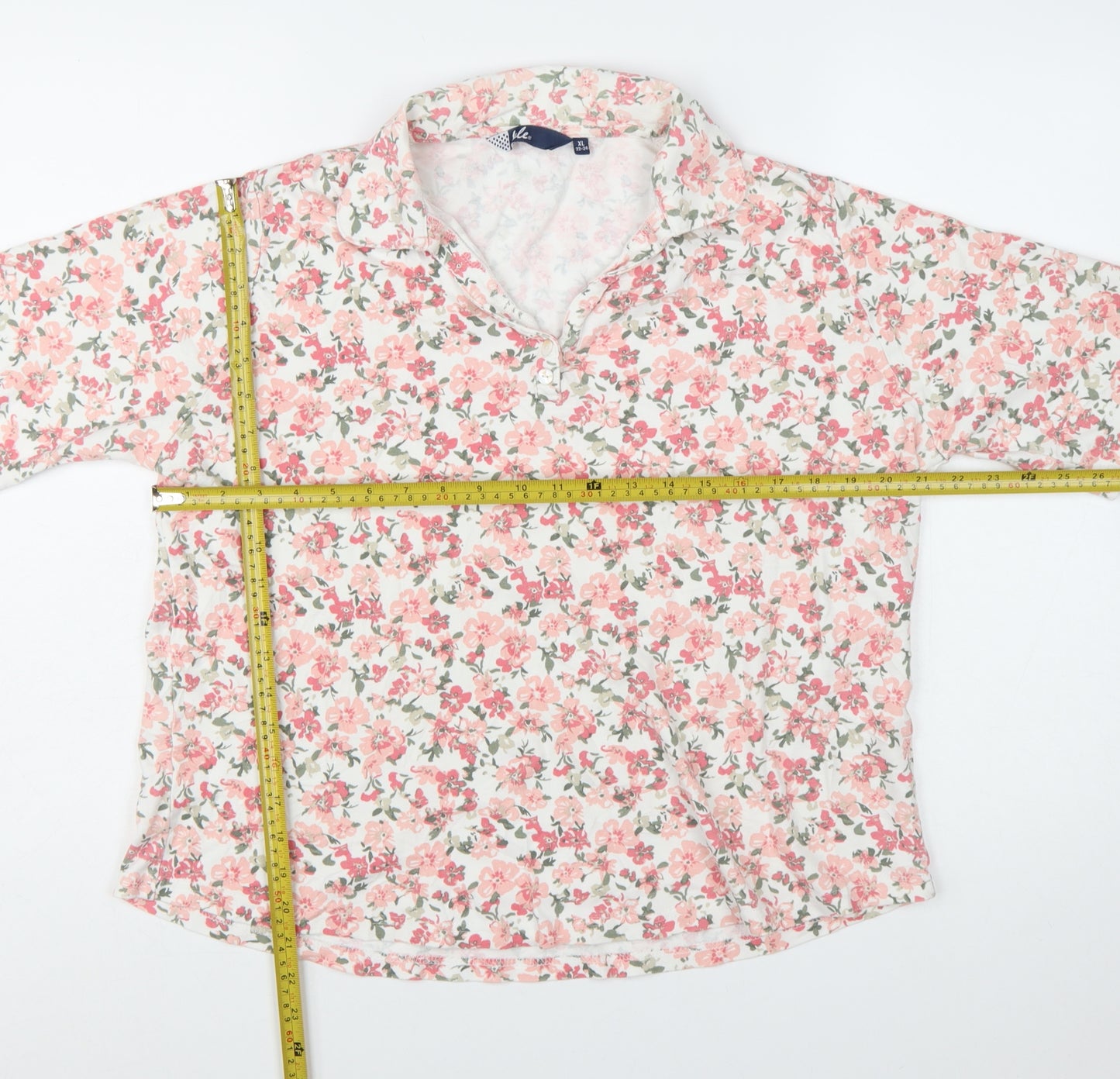 Isle Women's Multicoloured Floral Cotton Collared Button-Up Shirt XL