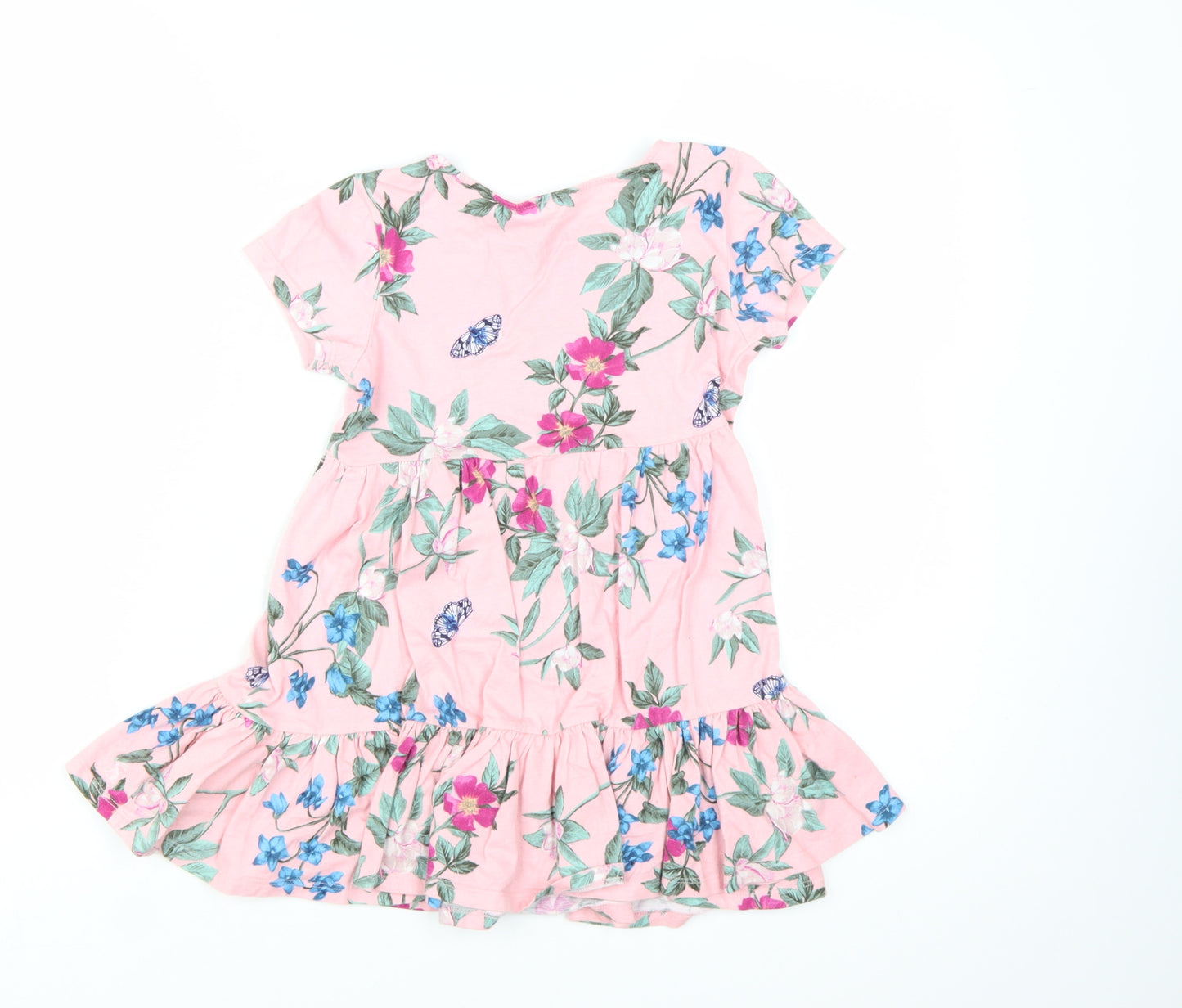 Joules Girls Pink Floral Cotton Skater Dress 5 Years
