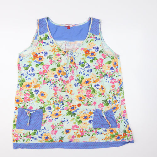 Joe Browns Women's Multicoloured Floral Tunic Tank Top Size 18