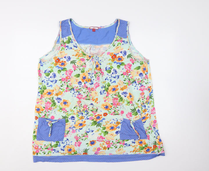 Joe Browns Women's Multicoloured Floral Tunic Tank Top Size 18