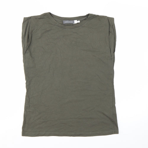 Mint Velvet Women's Green Sleeveless Cotton T-Shirt Size S