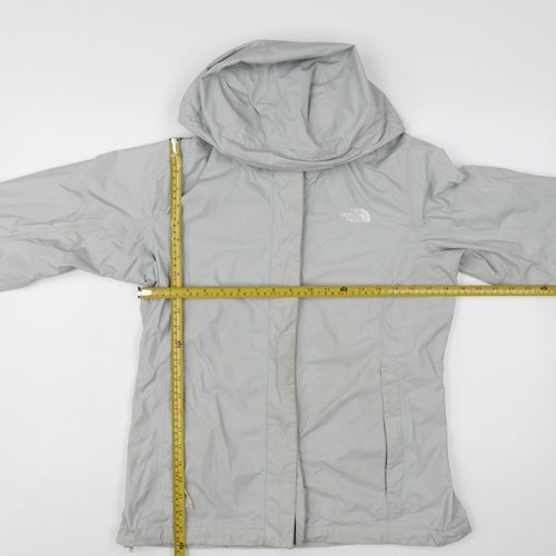 The North Face Women Grey Hooded Rain Coat Jacket M