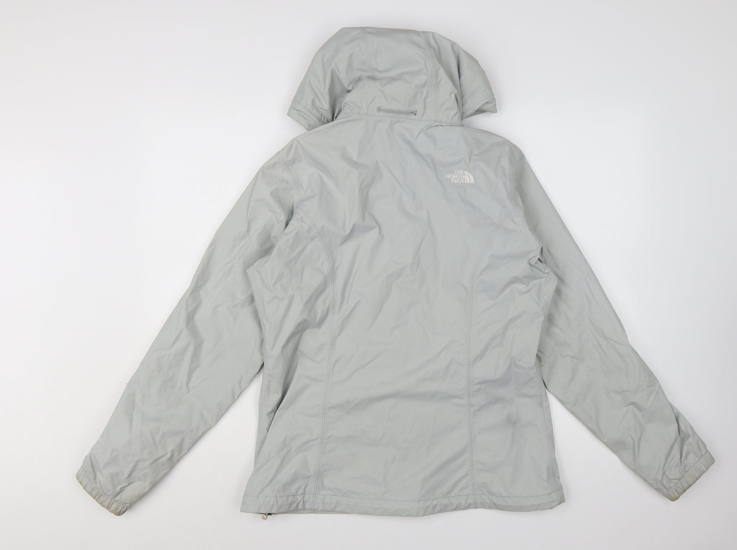 The North Face Women Grey Hooded Rain Coat Jacket M