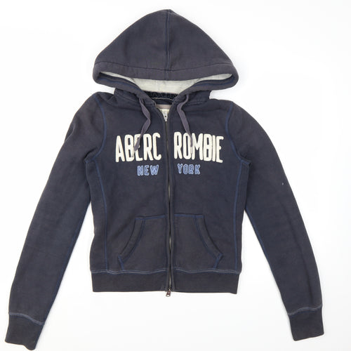 Abercrombie & Fitch Womens Navy Blue Full Zip Hoodie M