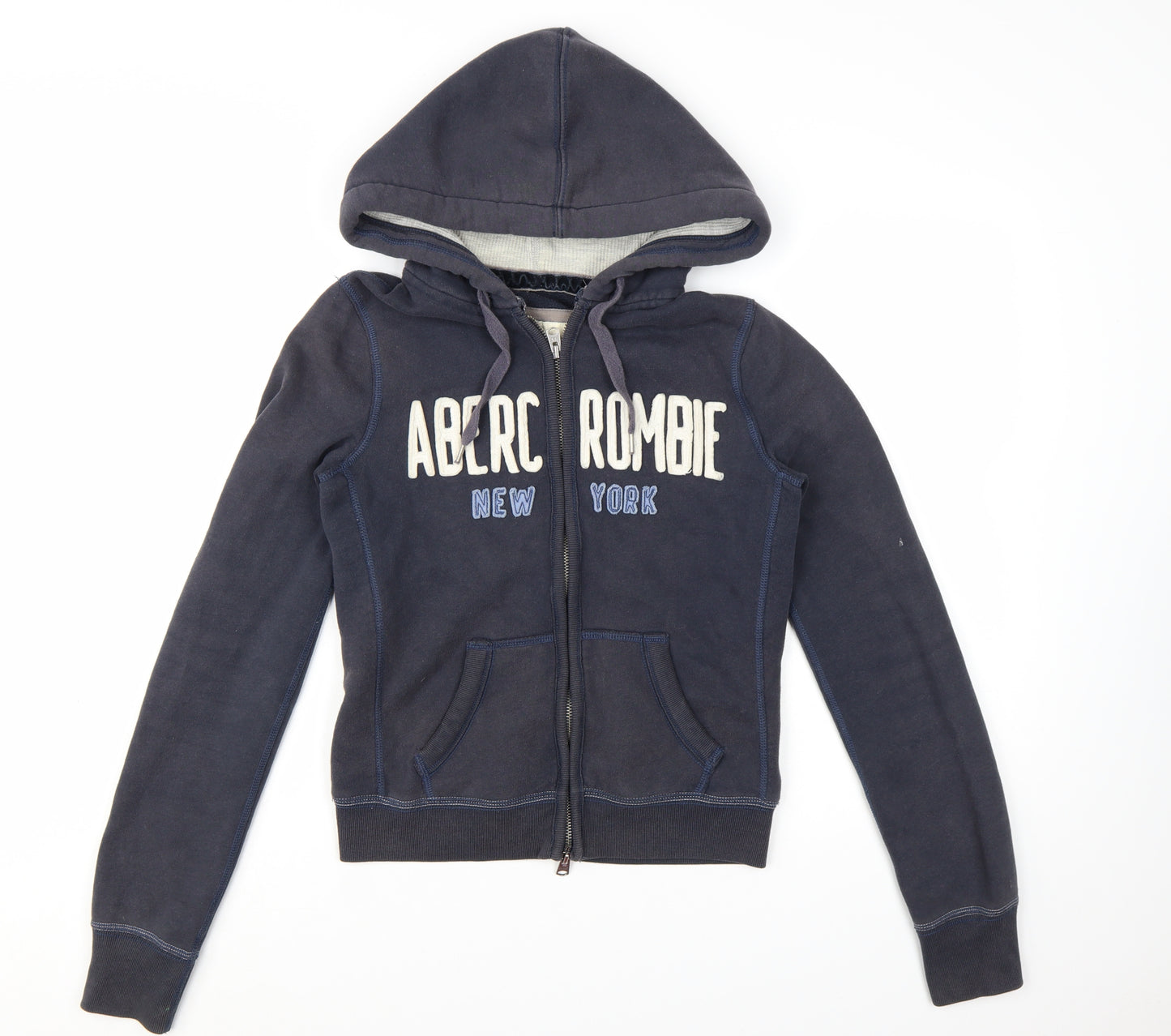 Abercrombie & Fitch Womens Navy Blue Full Zip Hoodie M