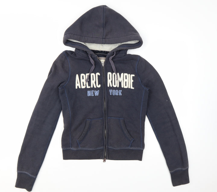 Abercrombie & Fitch Womens Navy Blue Full Zip Hoodie M