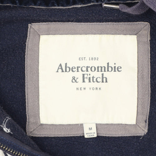 Abercrombie & Fitch Womens Navy Blue Full Zip Hoodie M