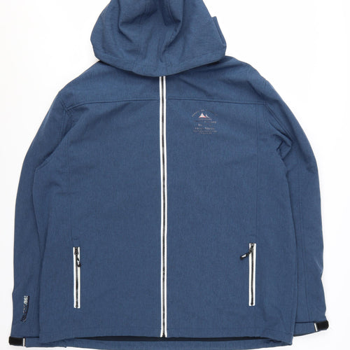 Nordberg Men's Blue Softshell Hooded Outdoor Jacket 4XL