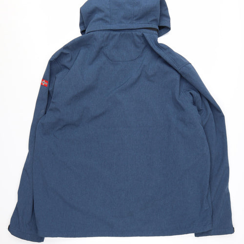 Nordberg Men's Blue Softshell Hooded Outdoor Jacket 4XL
