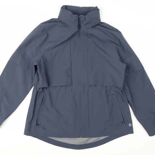 Marks and Spencer Women Blue Size 10 Lightweight Rain Coat Jacket