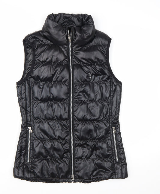 GOLFINO Women's Black Puffer Waistcoat UK 8 Lightweight Down Vest