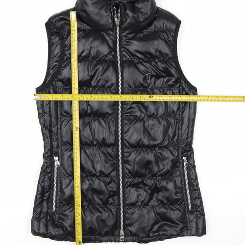 GOLFINO Women's Black Puffer Waistcoat UK 8 Lightweight Down Vest