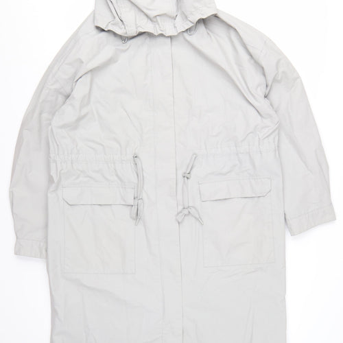 Seasalt Cornwall Women’s Grey Waterproof Hooded Rain Coat UK 14