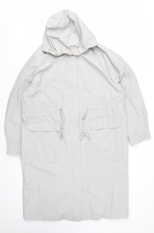 Seasalt Cornwall Women’s Grey Waterproof Hooded Rain Coat UK 14