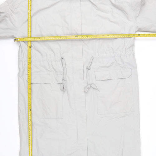 Seasalt Cornwall Women’s Grey Waterproof Hooded Rain Coat UK 14