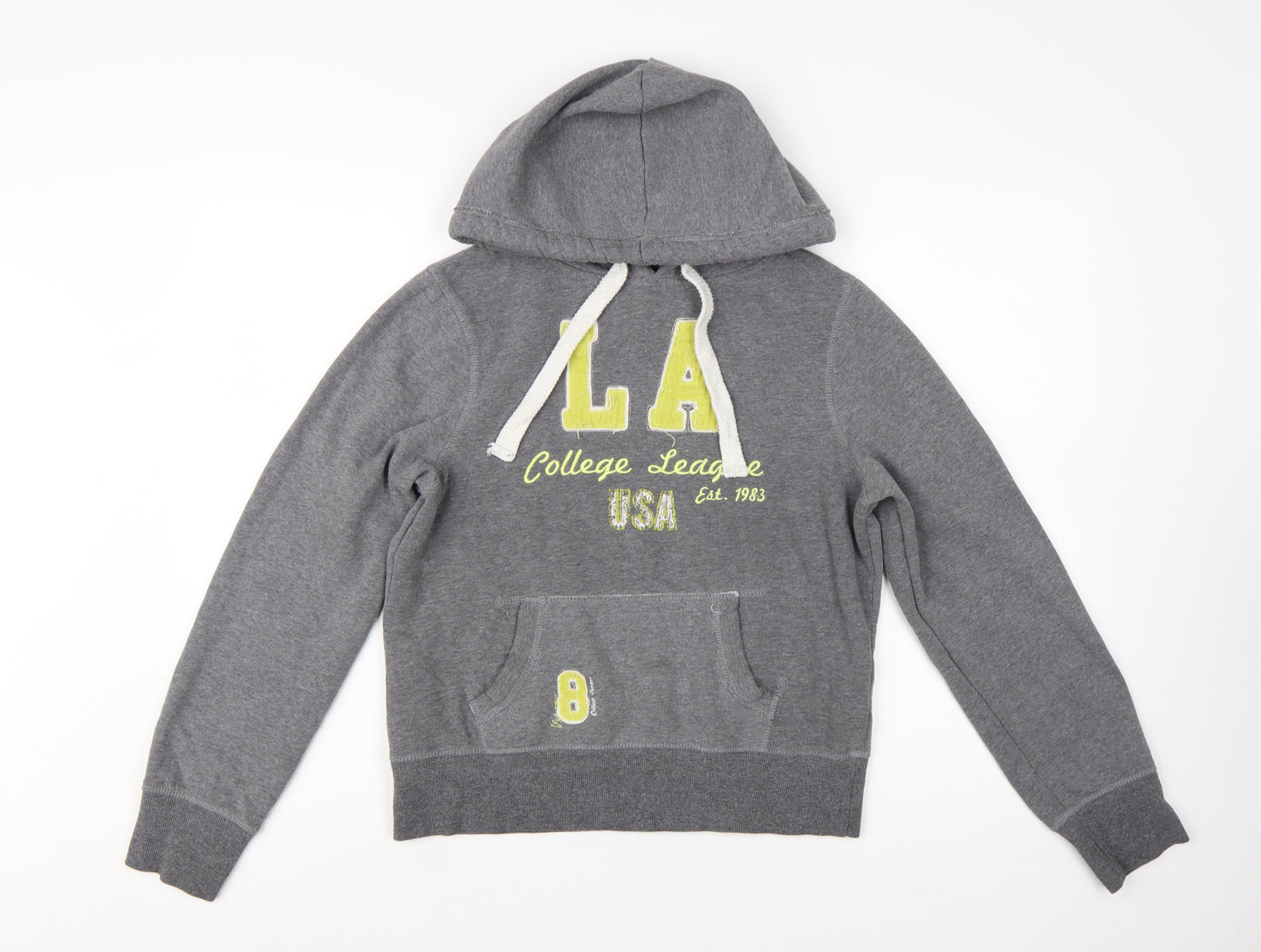 Authentic Apparel Women's Grey Hoodie Size 14 LA College Print