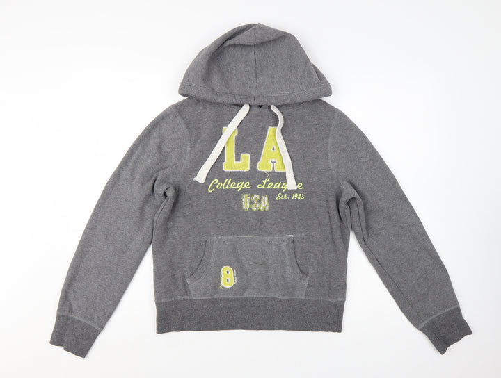 Authentic Apparel Women's Grey Hoodie Size 14 LA College Print