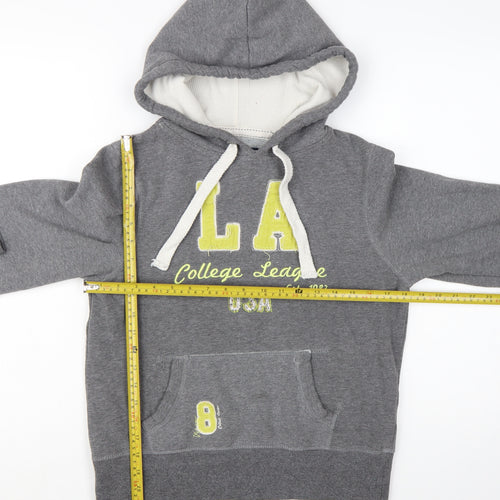 Authentic Apparel Women's Grey Hoodie Size 14 LA College Print