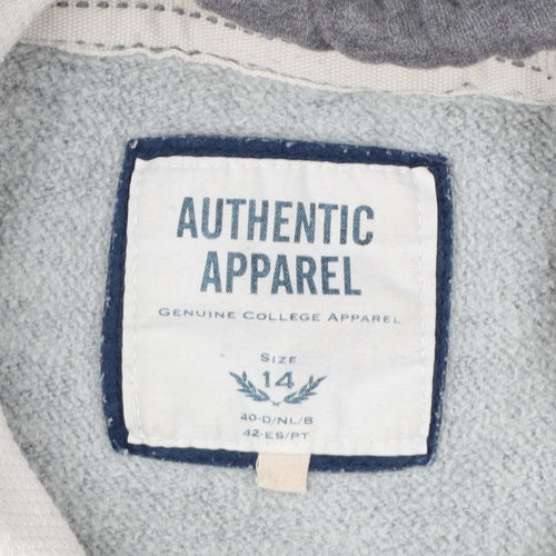 Authentic Apparel Women's Grey Hoodie Size 14 LA College Print