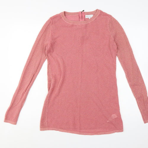 Next Maternity Pink Knit Crew Neck Long Sleeve Pullover Jumper Size 10