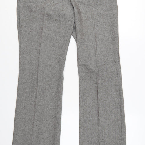 Next Women's Grey Size 10 Regular Straight Leg Work Trousers