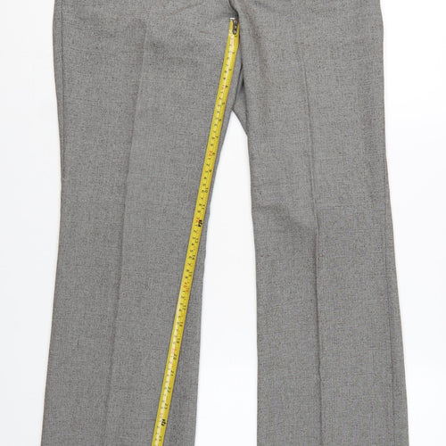 Next Women's Grey Size 10 Regular Straight Leg Work Trousers