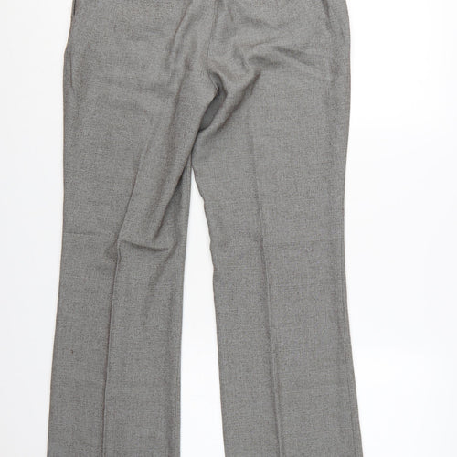 Next Women's Grey Size 10 Regular Straight Leg Work Trousers