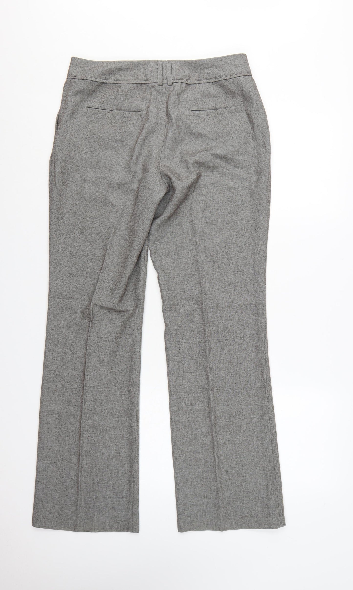 Next Women's Grey Size 10 Regular Straight Leg Work Trousers
