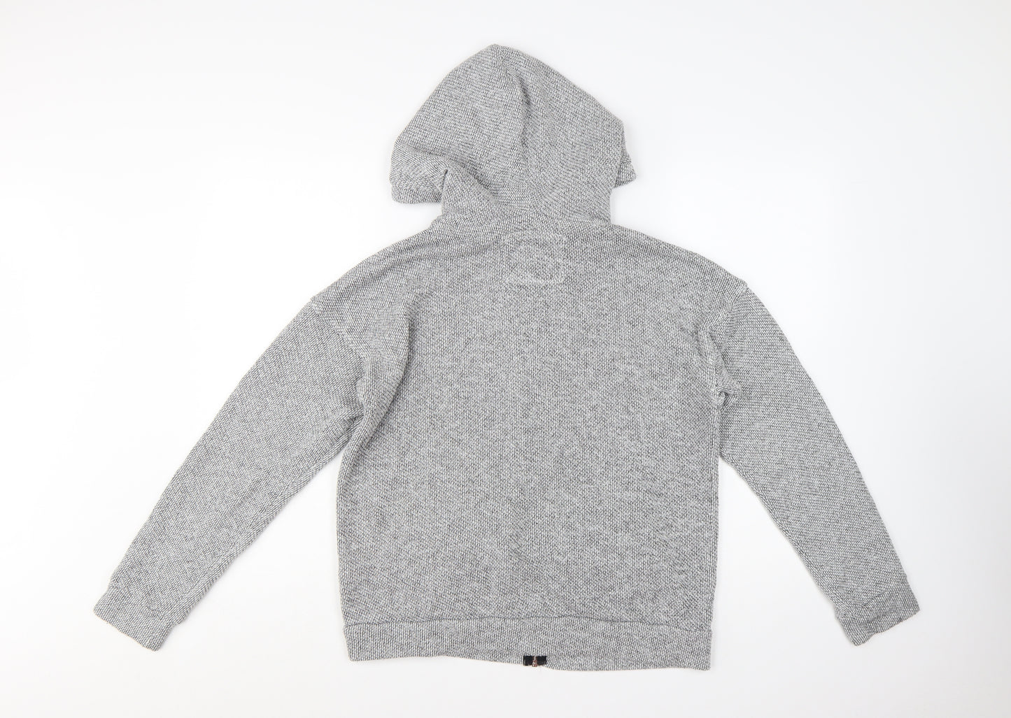 Next Women's Grey Full Zip Hooded Sweatshirt Size 10 Cotton Blend