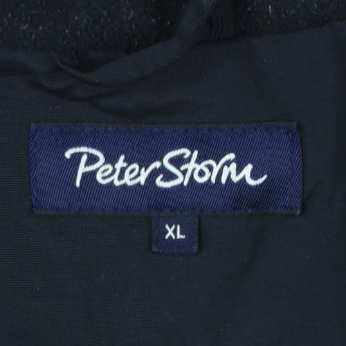 Peter Storm Men's Black XL Waterproof Hooded Parka Jacket