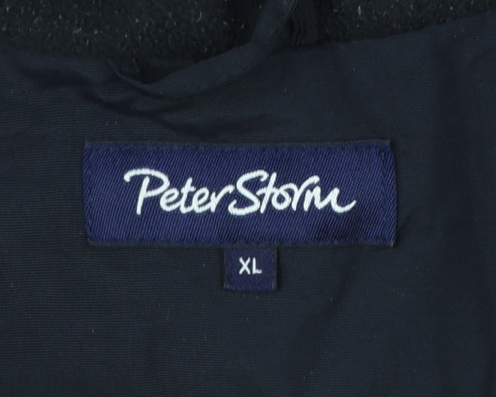 Peter Storm Men's Black XL Waterproof Hooded Parka Jacket