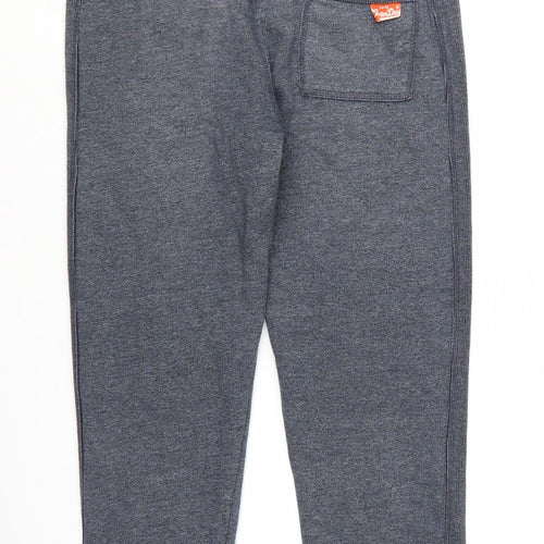 Superdry Men’s Grey Slim Fit Joggers Size S Elastic Waist