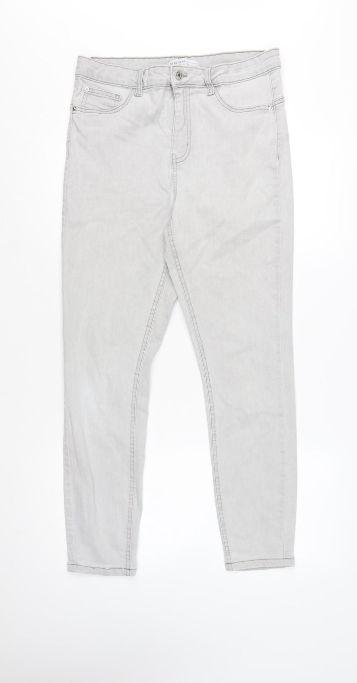 Primark Women Grey Skinny Jeans Size 14 Stretch Denim Co.
