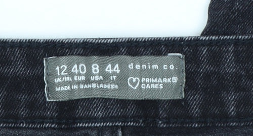 Primark Women’s Black Skinny Jeans Size 12 Mid Rise Denim