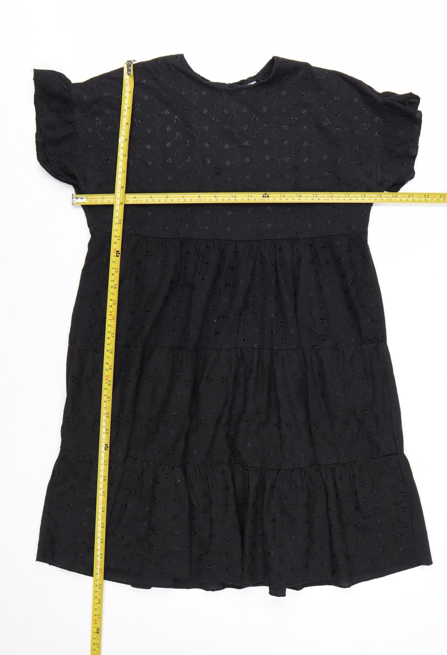 PrettyLittleThing Women’s Black Cotton Shift Dress UK 10