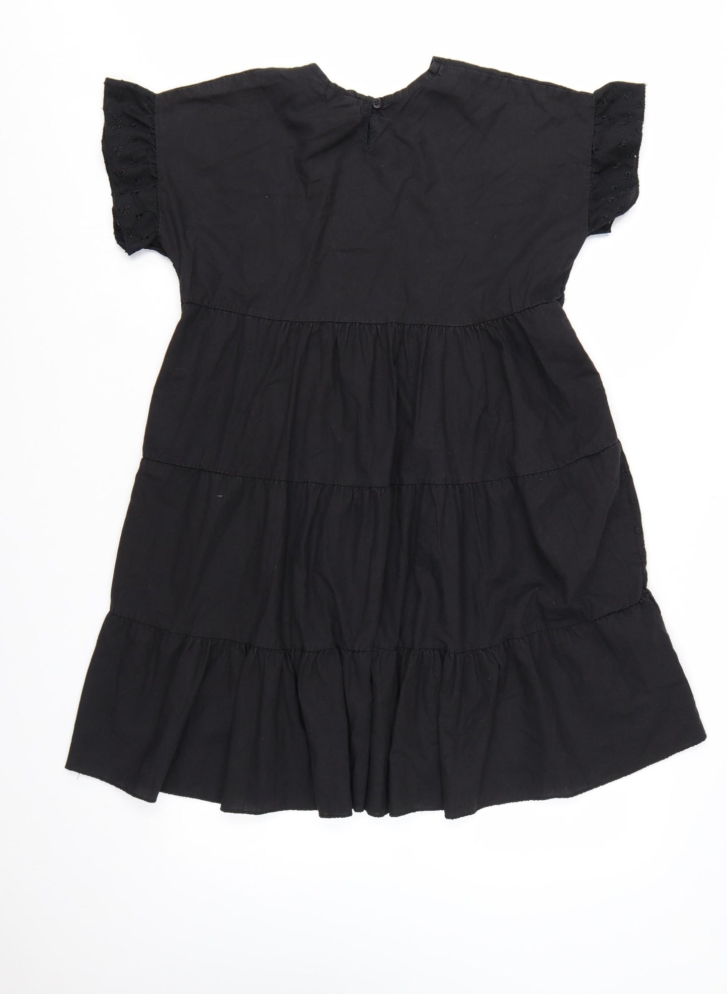 PrettyLittleThing Women’s Black Cotton Shift Dress UK 10