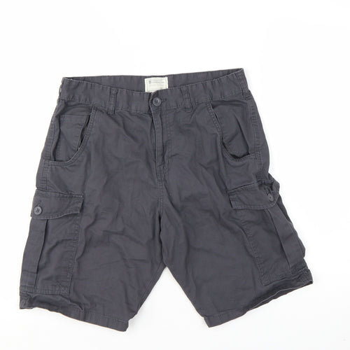 Mountain Warehouse Men's Black Cargo Shorts Size 30 Cotton Casual