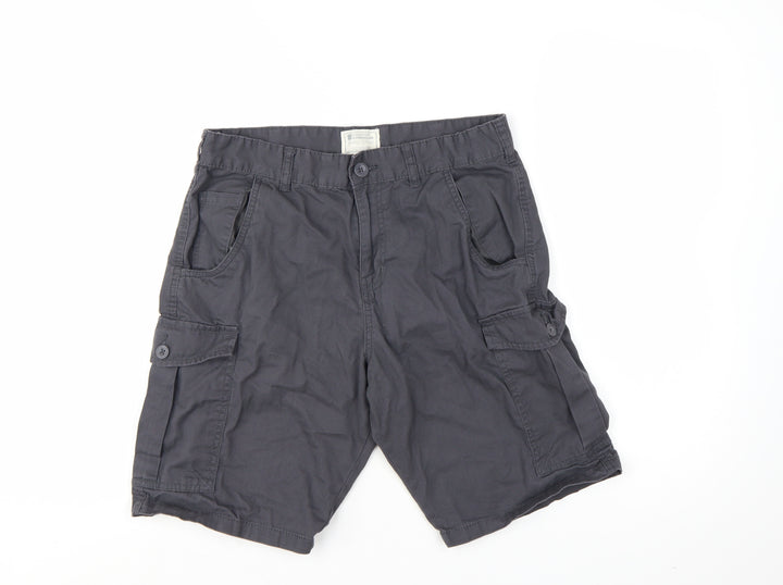 Mountain Warehouse Men's Black Cargo Shorts Size 30 Cotton Casual