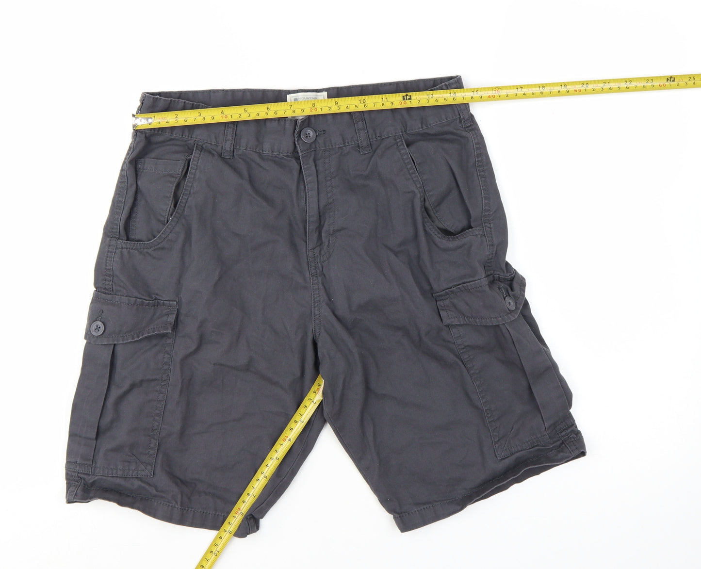 Mountain Warehouse Men's Black Cargo Shorts Size 30 Cotton Casual