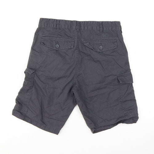 Mountain Warehouse Men's Black Cargo Shorts Size 30 Cotton Casual