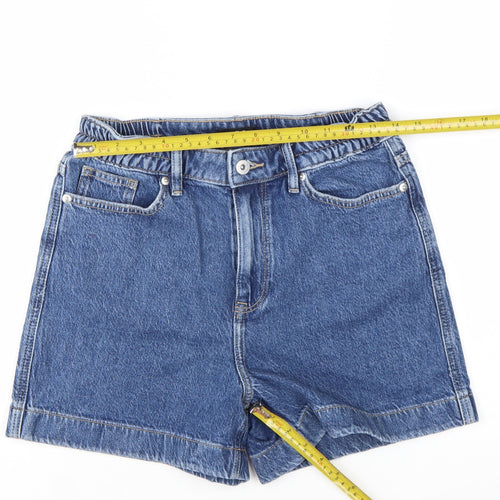 F&F Women Blue Denim Mom Shorts Size 8 Relaxed Fit