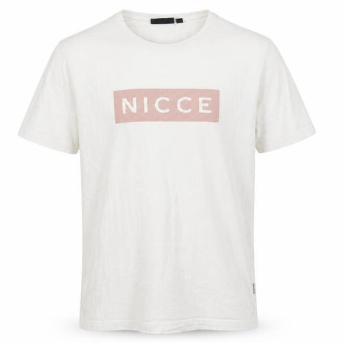 Nicce Men's White Logo Graphic Print Cotton T-Shirt Size L