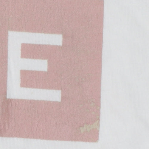Nicce Men's White Logo Graphic Print Cotton T-Shirt Size L