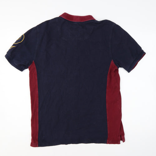 Joules Men's Multicoloured Classic Fit Polo Shirt Size M Cotton