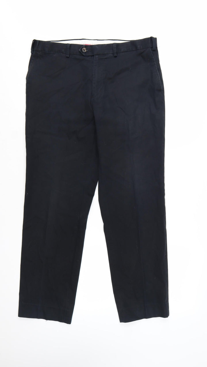Marks and Spencer Men's Black Slim Chino Trousers 34W 29L