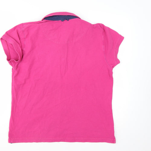 Lazy Jacks Women’s Pink Cotton Polo Shirt Size 16 Short Sleeve Casual Top