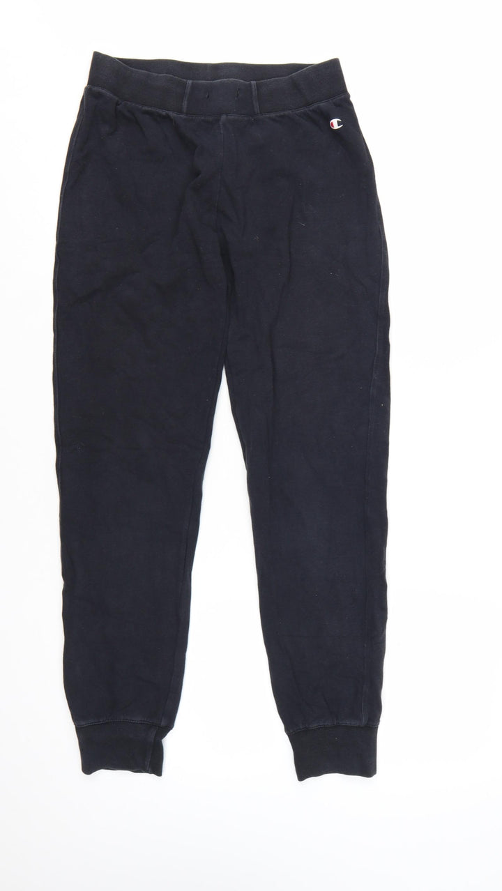 Champion Women Black Small Jogger Sweatpants Cotton Blend