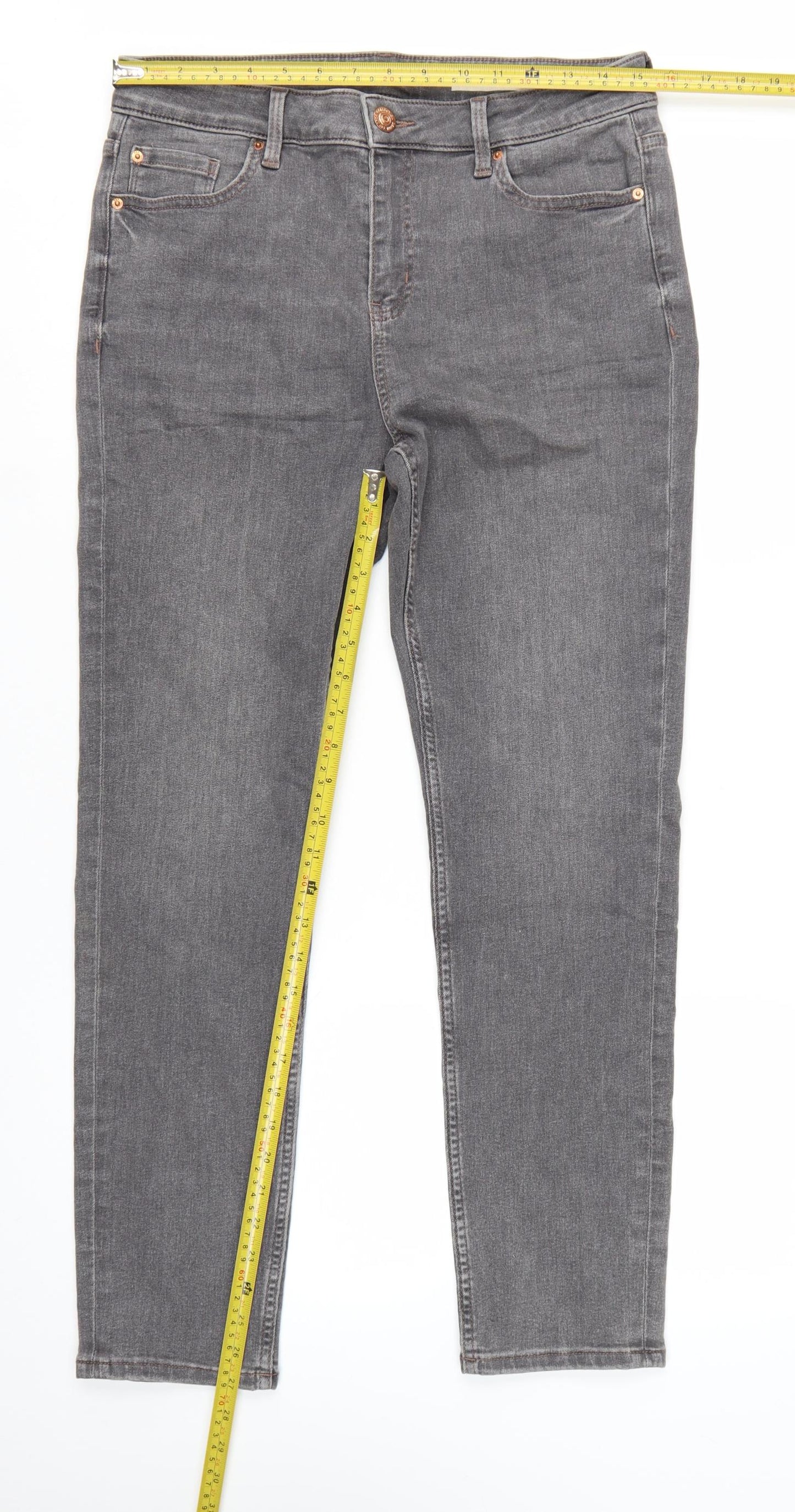 The Lily Women's Grey Slim Fit Skinny Jeans Size 14