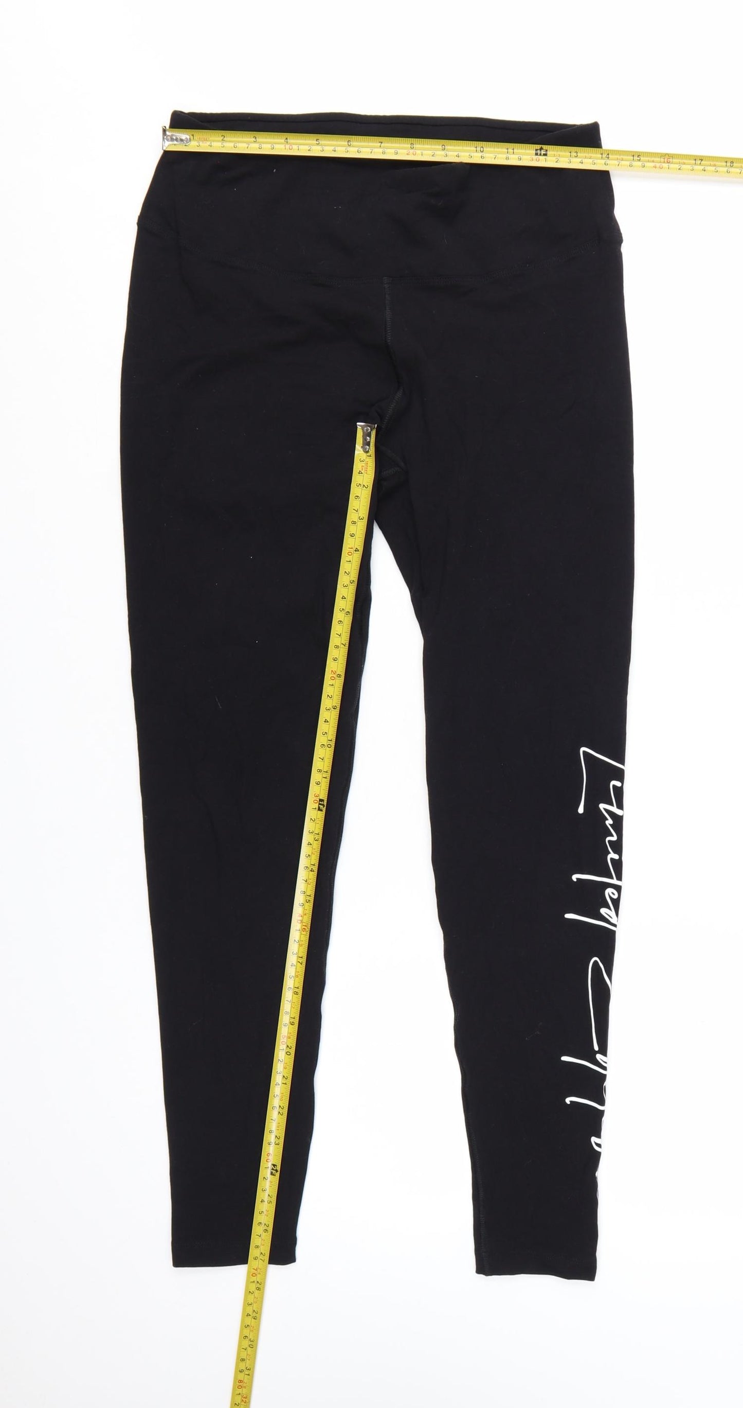 Miso Womens Black Size 14 Ankle High Rise Stretch Leggings